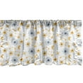 thumbnail image 1 of Ambesonne Cartoon Window Valance, Scandinavian Space Elements, 54" X 12", Night Blue Pale Orange, 1 of 3