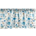 thumbnail image 1 of Ambesonne Cartoon Window Valance, Stork Carrying an Elephant, 42" x 18", Amber Black Blue, 1 of 3