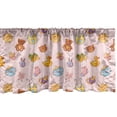 thumbnail image 1 of Ambesonne Cartoon Window Valance, Teddy Bears and Ducks Fun, 54" X 18", Pale Pink and Multicolor, 1 of 3