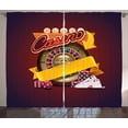 thumbnail image 1 of Ambesonne Casino Curtains 2 Panel Set, Leisure Time Activities, 108" x 63", Multicolor, 1 of 3