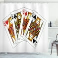 thumbnail image 1 of Ambesonne Casino Shower Curtain, Queens Poker Play Cards, 69"Wx75"L, Black Red Yellow, 1 of 3