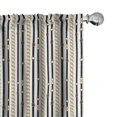 thumbnail image 1 of Ambesonne Casual Life Window Curtains, Everyday Belt and Chain, Each 28" W x 84" L, Dark Yellow and Charcoal Grey, 1 of 3