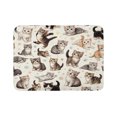 thumbnail image 1 of Ambesonne Cat Bath Mat, Little Kittens Playful Poses, 30.2" x 20", Off White Taupe and Grey, 1 of 3