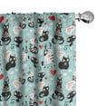 thumbnail image 1 of Ambesonne Cat Curtains, Kitties Love Daydreaming, Pair of 28"x63", Multicolor, 1 of 5