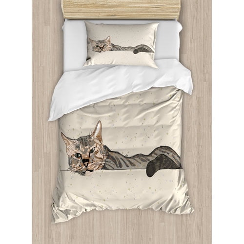 Ambesonne Cat Duvet Cover Set