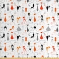 thumbnail image 1 of Ambesonne Cat Fabric by the Yard Upholstery, Colorful Design Kitten Pattern, 5 Yards, Multicolor White, 1 of 4