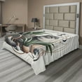 thumbnail image 1 of Ambesonne Cat Flat Sheet, Kitty in a Noble Pose Bohemian, Queen Size, Grey Green Pale Rust, 1 of 1