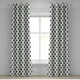 thumbnail image 1 of Ambesonne Cat Grommet Curtain, Abstract Modern Monochrome, 50" x 84", Charcoal Grey Pale Pink, 1 of 6