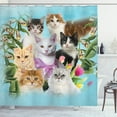 thumbnail image 1 of Ambesonne Cat Lover Shower Curtain, Cats Feline Domestic, 69"Wx75"L, Multicolor, 1 of 3