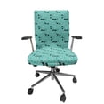 thumbnail image 1 of Ambesonne Cat Office Chair Cover Stretchable High Back, Mice Paw Prints Fun Cartoon, Seafoam Black White, 1 of 1