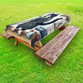 thumbnail image 1 of Ambesonne Cat Outdoor Tablecloth, Mysterious Detective Kitty Bath, 58"x84", Charcoal Grey White, 1 of 2