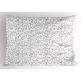 thumbnail image 1 of Ambesonne Cat Pillow Sham, Lazy Furry Feline Pets, 26" X 20", Black White, 1 of 2