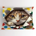 thumbnail image 1 of Ambesonne Cat Pillow Sham, Mischief Kitty Peaking Dots, 26" X 20", Multicolor, 1 of 2