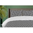 thumbnail image 1 of Ambesonne Cat Print Down Alternative Quilt Comforter, Funny Kitten Stripes Art, Full, Black and White, 1 of 5