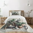 thumbnail image 1 of Ambesonne Cat Quilted Bedspread Set 2 Pcs, Kitty in a Noble Pose Bohemian, Twin Size, Grey Green Pale Rust, 1 of 5