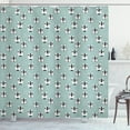 thumbnail image 1 of Ambesonne Cat Shower Curtain, Kittens with Giant Glasses, 69"Wx70"L, Seafoam Black and White, 1 of 3