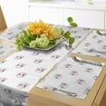 thumbnail image 1 of Ambesonne Cat Table Runner & Placemats, Kitty Faces Pink Hearts Print, Placemat 4 pcs + Runner 12"x90", Pale Grey Pink and White, 1 of 2