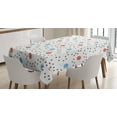 thumbnail image 1 of Ambesonne Cat Tablecloth Rectangular Table Cover, Animal Paws Yarn Threads, 60"x90", Pale Blue Coral Brown, 1 of 4