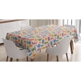 thumbnail image 1 of Ambesonne Cat Tablecloth Rectangular Table Cover, Animals Ornaments, 60"x84", Multicolor, 1 of 4