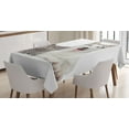 thumbnail image 1 of Ambesonne Cat Tablecloth Rectangular Table Cover, Animals Pets Dogs Digital, 60"x90", White and Grey, 1 of 4