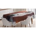 thumbnail image 1 of Ambesonne Cat Tablecloth Rectangular Table Cover, Astronaut Funny Design, 60"x84", Red White, 1 of 4