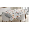 thumbnail image 1 of Ambesonne Cat Tablecloth Rectangular Table Cover, Colorful Design Kitten Pattern, 52"x70", Multicolor White, 1 of 4