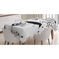 thumbnail image 1 of Ambesonne Cat Tablecloth Rectangular Table Cover, Funny Kitty with Umbrella, 60"x84", White and Black, 1 of 4
