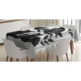 thumbnail image 1 of Ambesonne Cat Tablecloth Rectangular Table Cover, Mid Century Modern Boho Kitties, 60"x84", Pale Grey Charcoal Grey, 1 of 3
