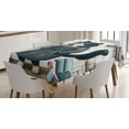 thumbnail image 1 of Ambesonne Cat Tablecloth Rectangular Table Cover, Mysterious Detective Kitty Bath, 60"x84", Charcoal Grey White, 1 of 3