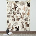 thumbnail image 1 of Ambesonne Cat Tapestry Wall Hanging, Little Kittens Playful Poses, 60"x80", Off White Taupe and Grey, 1 of 3