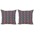 thumbnail image 1 of Ambesonne Cat Throw Pillow Cover 2 Pack, Geometric African, 24", Multicolor, 1 of 2