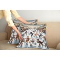 thumbnail image 1 of Ambesonne Cat Throw Pillow Cover Pack of 2, Cheery Kitties Ice Skating Fun, 2 Pcs-28"x28", Orange Brown Pale Blue, 1 of 5