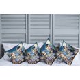 thumbnail image 1 of Ambesonne Cat Throw Pillow Cover Pack of 4, Gentleman Puppy Kitty Lady Date, 4 Pcs-36" x 16", Night Blue Rose Apricot, 1 of 5