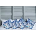thumbnail image 1 of Ambesonne Cat Throw Pillow Cover Pack of 4, Pegasus Kitty Flies Clouds Sky, 4 Pcs-36" x 16", Azure Blue Pale Pink, 1 of 5