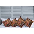 thumbnail image 1 of Ambesonne Cat Throw Pillow Cover Pack of 4, Royal Kitty in Leopard Coat, 4 Pcs-20" x 20", Marigold Salmon, 1 of 5