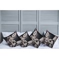 thumbnail image 1 of Ambesonne Cat Throw Pillow Cover Pack of 4, Whimsical Astronaut Kitty Moon, 4 Pcs-18" x 18", Dark Purple Grey Coconut, 1 of 5