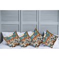thumbnail image 1 of Ambesonne Cat Throw Pillow Cover Pack of 4, Whimsical Restaurant Pixel Art, 4 Pcs-26" x 26", Sea Blue and Marigold, 1 of 5