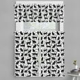 thumbnail image 1 of Ambesonne Cat Valance & Curtain, Black Silhouettes Friendly, 55"x45", Black White, 1 of 7