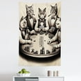 thumbnail image 1 of Ambesonne Cat Wall Hanging Tapestry, Gentleman Kitties Playing Poker, 30"x45", Ivory Dark Taupe, 1 of 2