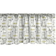 thumbnail image 1 of Ambesonne Cat Window Valance, Cursive Meow Paw Pattern, 54" X 18", Multicolor, 1 of 5