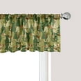 thumbnail image 1 of Ambesonne Cat Window Valance, Kitten Silhouettes Jungle, 54" X 18", Green Dark Green Cream, 1 of 5