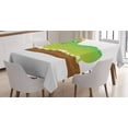 thumbnail image 1 of Ambesonne Caterpillar Tablecloth Rectangular Table Cover, Animal Design, 60"x84", Green Brown Orange Apple, 1 of 4