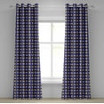 thumbnail image 1 of Ambesonne Cats Grommet Curtain, Sleeping Kittens Nighttime, 50" x 72", Earth Yellow Royal Blue, 1 of 6