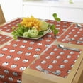 thumbnail image 1 of Ambesonne Cats Table Runner & Placemats, Kitten Kitty Cat Motifs Art, Placemat 4 pcs + Runner 12"x72", Burnt Sienna White, 1 of 2