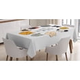 thumbnail image 1 of Ambesonne Cats Tablecloth Rectangular Table Cover, Wording Love Whiskers Happy, 52"x70", Multicolor, 1 of 4