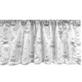thumbnail image 1 of Ambesonne Cats Window Valance, Doodle Hand-drawn Kittens Eating Ice Cream and Watermelon Nursery, Curtain Valance for Kitchen Bedroom Decor with Rod Pocket, 54" X 18", Pale Pink Mint Green, 1 of 2