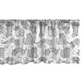 thumbnail image 1 of Ambesonne Cats Window Valance, Ornamental Kittens Art, 54" X 18", Black White, 1 of 3