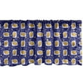 thumbnail image 1 of Ambesonne Cats Window Valance, Sleeping Kittens Nighttime, 54" X 18", Earth Yellow Royal Blue, 1 of 3