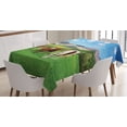thumbnail image 1 of Ambesonne Cattle Tablecloth Rectangular Table Cover, Cow Nature Composition, 60"x90", Multicolor, 1 of 4