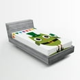 thumbnail image 1 of Ambesonne Celebration Fitted Sheet, Owl Shamrock, Twin XL Size, Multicolor, 1 of 2